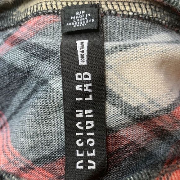 3/$30🛍 Design Lab Madras Plaid Faux Layered Top S - Picture 4 of 6